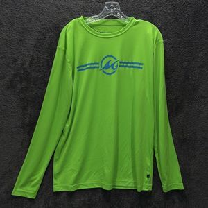 Mojo Sportfishing Gear Mens Large L Fishing Green Shirt UPF 50+ Sun Protection